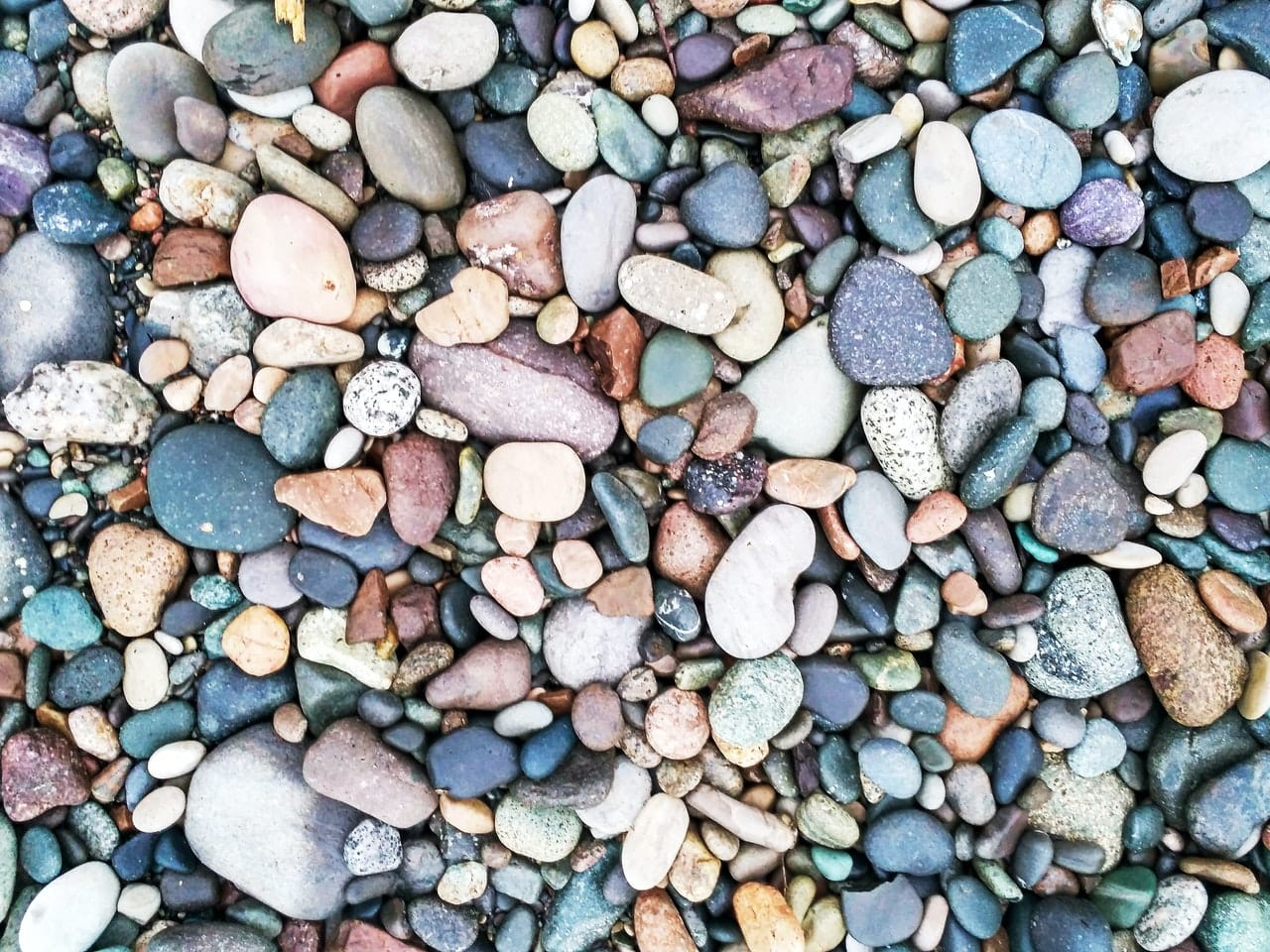 A flat pile of rocks